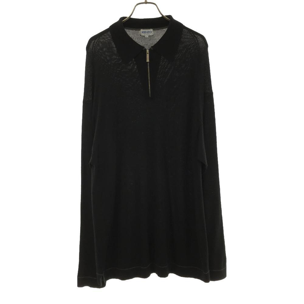 

KENZO HOMME 90s Old Long sleeve Half zip sweater F black knit Men s Used