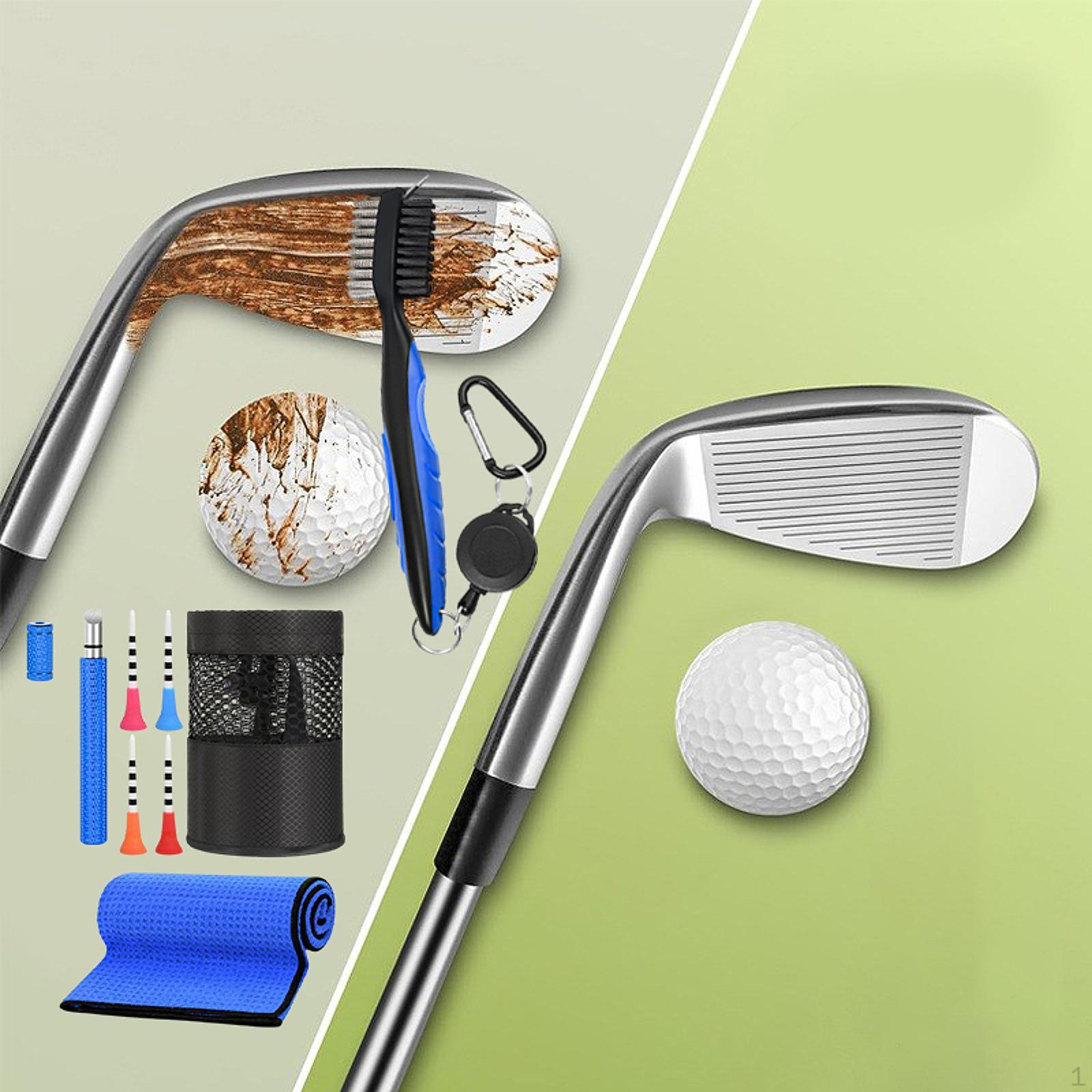 

Щетка для чистки клюшек для гольфа, очиститель клюшек, аксессуары для гольфа, комплект для занятий спортом на открытом воздухе синий
