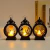 Halloween Lantern Witch Pumpkin LED Light Gothic Vintage Castle Lantern Table Centerpieces Windows Walls Home Party Decorations