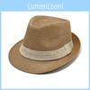 Weaving Fashion Jazz Hat With Wide Brim And Sunshade Design For Daily Outfit