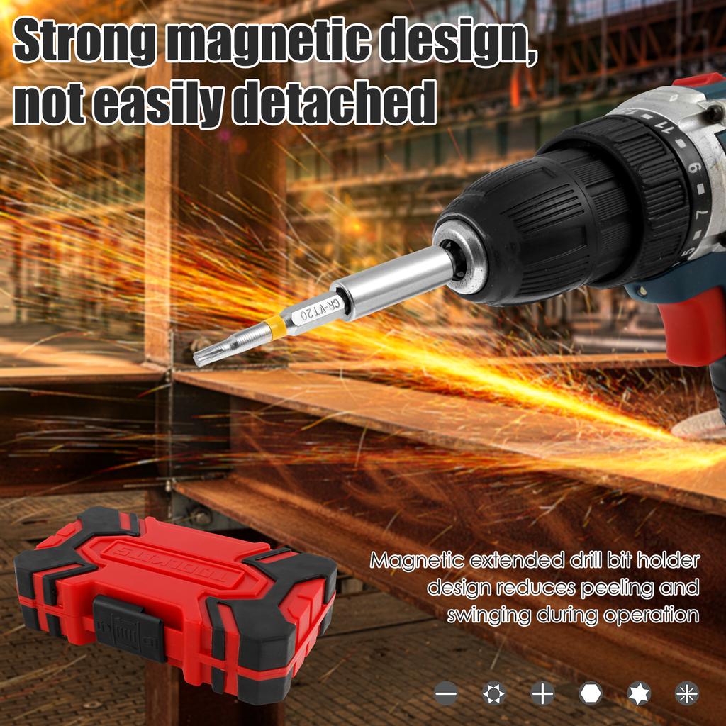 83Pcs Screwdriver Bit Set Colorful Security Bits Electric Screwdriver Set with Case Portable Steel Magnetic Long Drill Bit Set