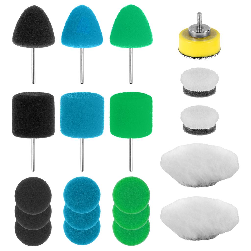 Auto-Polierschwamm-Pad-Set, Schaumstoff-Pad, Puffer-Set, Poliermaschine, Wachs-Pads für Auto, Motorrad, Kraftfahrzeug, entfernt Kratzer