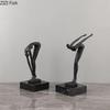 Gymnast Figures Statue Desk Decoration Ornaments Creative Gymnastic Performance Character Metal Sculpture Room Aesthetic Decor
