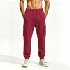 Men's Casual Color Loose Fit Wide Leg Sweatpants with Elastic Waistband and Cuffed
