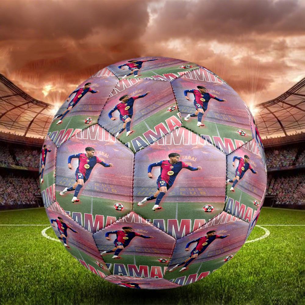 Lamine Yamal 19 Catalan Comet Soccer Legend Size 5 Football Machine-Stitched Indoor/Outdoor Training and Matches for Football Accessories