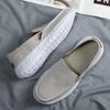 Men's shoes canvas shoes flat lazy shoes casual shoes wide version shoes low top shoes one foot galoshes driving shoes large size
