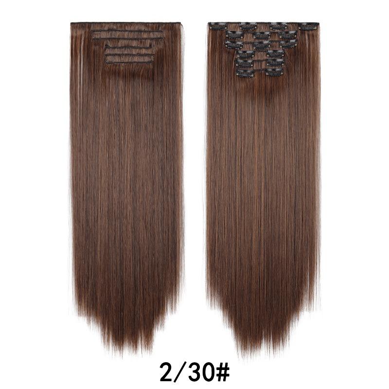 

Clip on Thick and Long Lace Up Weft Knitted Women s Lightweight Synthetic Wig 1PCS