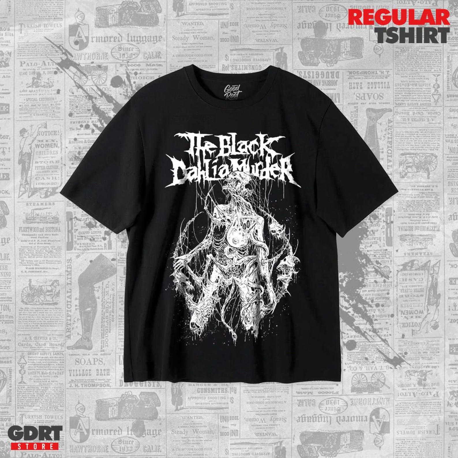 The Black Dahlia Murder T shirt - Grind em all Albums - Unisex Heavy Shirt 2XL