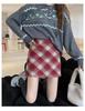 Plaid Woolen High-Waist A-Line Hip-Hugging Skirt - New Women's Collection for Early Autumn/Winter 2026