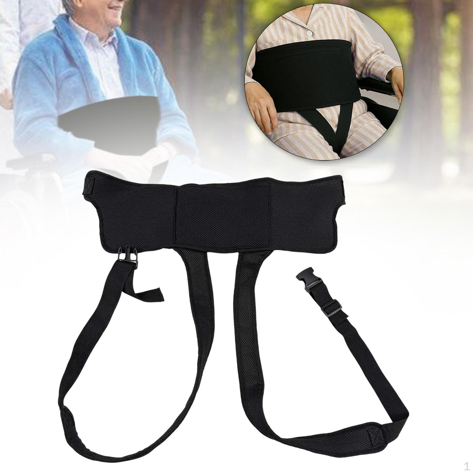 

Wheelchair Seat Belt Fall Prevention Safety for Seniors Disabled Patients чорний