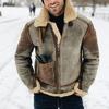 Men's Jacket Faux Fur Faux Fur All-in-One Top Thick Fur Jacket