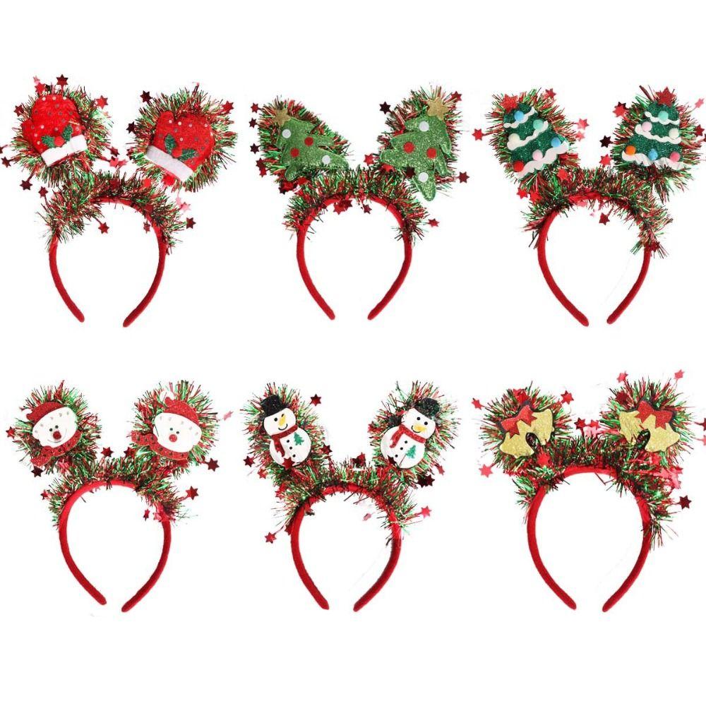 Santa Claus Pattern Christmas Headbands Christmas Party Headbands  New Year Celebration