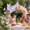 Realistic Butterfly Decoration Hanging Gauze Fake Butterfly 3D Large Butterfly Wall Decor For Porch Arch Window wedding hall