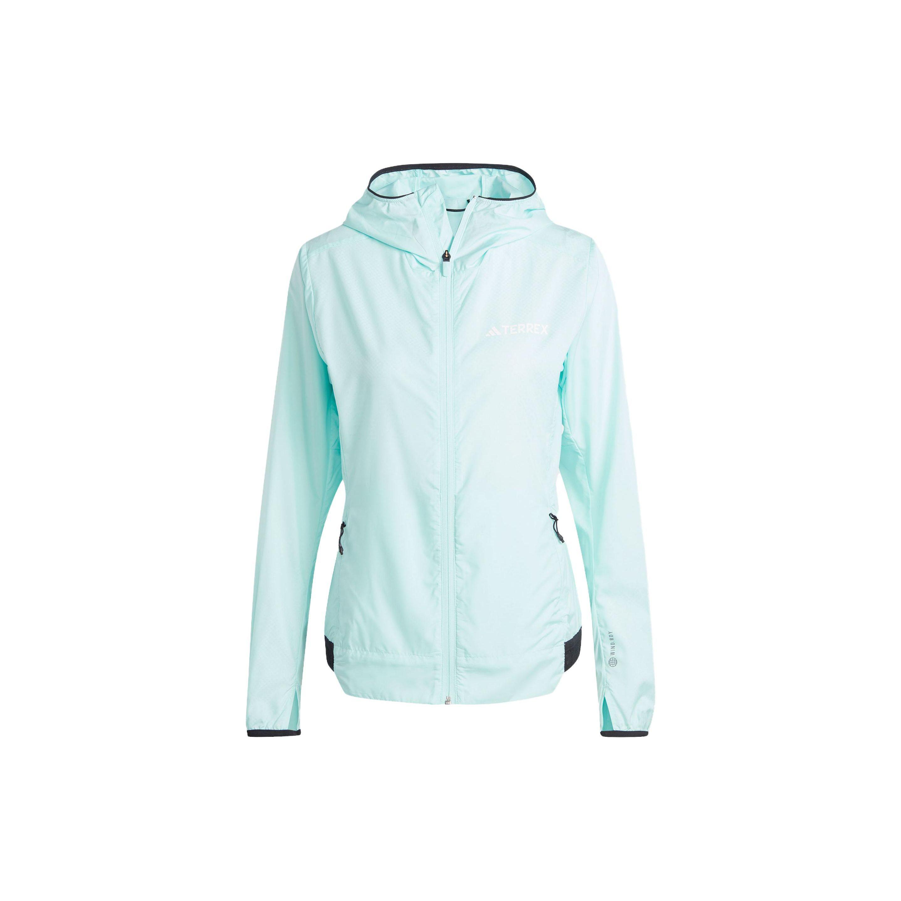 adidas Women s Terrex Xperior Windweave Jacket Semi Flash Aqua HZ5317 S