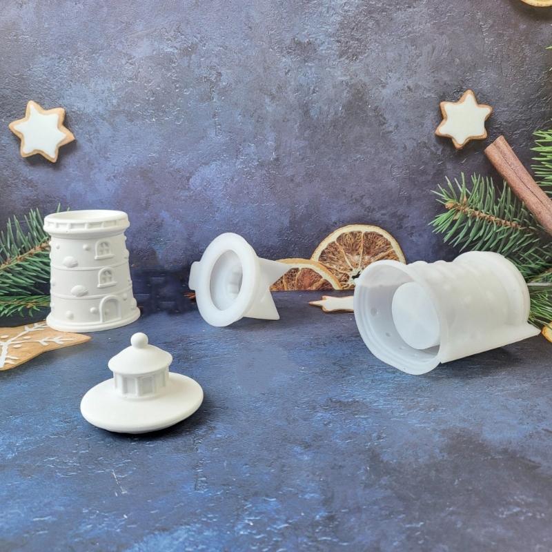 Silicone Lighthouse Jar Mould To Create Unique Resin Jewelry Boxes And Home Decoration Items