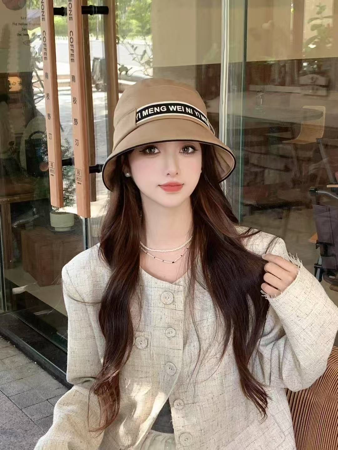 

Golf bucket hat Sports hat Anti-sun hat Spot fashion bucket hat Shade basin hat Versatile One size fits all хакі