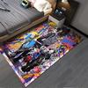 Colorful Abstract Street Art Style Rug with Urban Figures and Graffiti Suitable for Use As an Anti-slip for Living Room Bedroom Sofas
