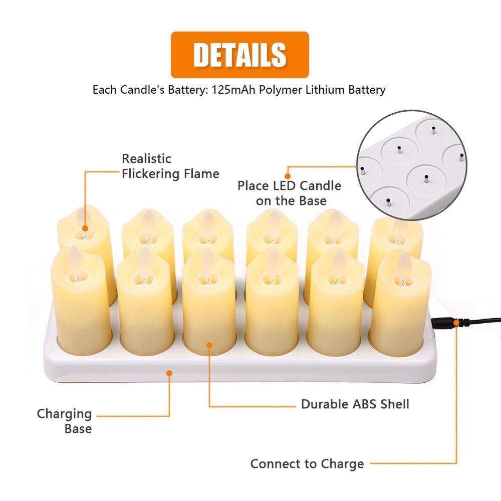 With Base LED Candles Warm Yellow Lighting Votive Candle Safe Artificial Candle Flame-Free