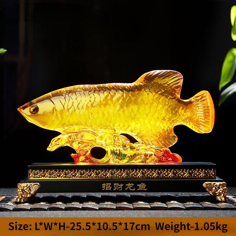 Chiński styl Zhaocai Lucky Roczna nadwyżka złota rybka Dekoracja salonu biurowego na parapetówkę Prezent na otwarcie domu