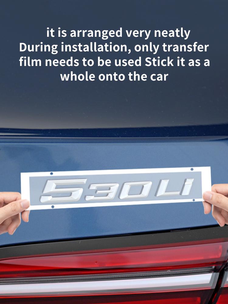 Suitable for BMW 5 Series G60 G30 F10 F11 520d 525i G61 530d 530e 540i 528 535i GT F07 rear emblem car logo numerical letters