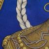 Used HERMES Grand Apparat Hermes Ceremonial Horse Scarf Silk Carr 90 Blue Large Vintage