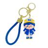 Blue Couple Keychain Cartoon Boy Girl Doll Exquisite Car Bag Pendant Ground Marketing Small Gift