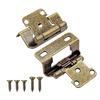 Pack of 2 Antique Steel Cabinet Hinges for Kitchen Door Partial Wrap Closing 1/2Inch Overlays Half Hide Designs