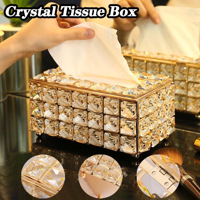 Luxuriöse Kristall-Taschentuchbox Tischdekoration zur Verschönerung Ihres Zuhauses und für ein schönes und luxuriöses Aussehen