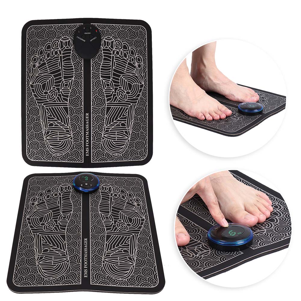 Electric EMS Foot Massage Pad Feet Acupuncture Stimulator Massager