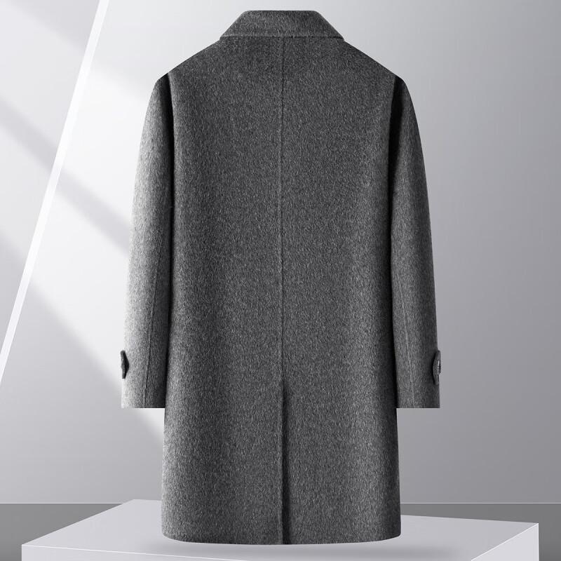 FAPAI.EC Men's Casual Wool Overcoat