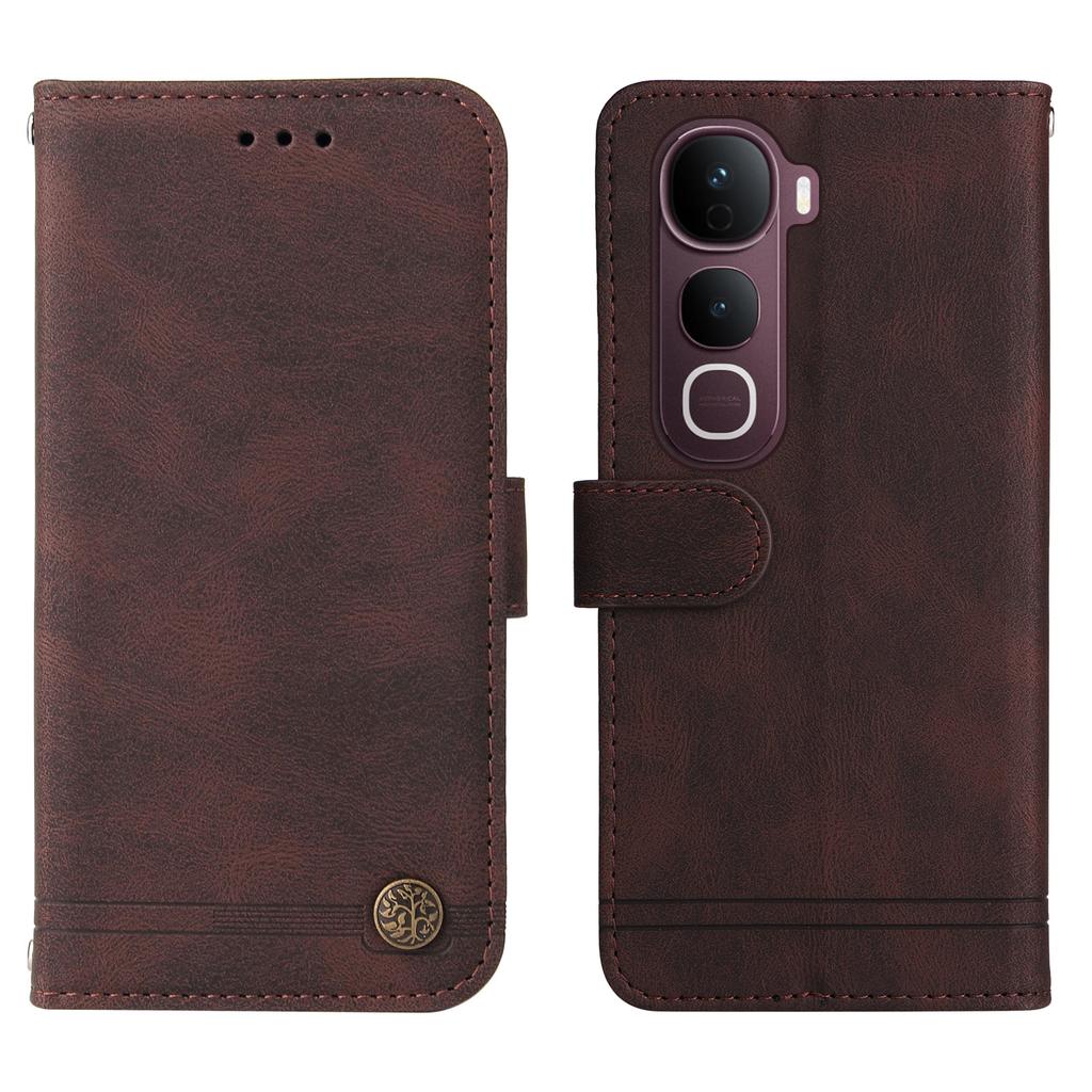 For vivo Y400 Pro 5G/vivo V40e 5G Leather Wallet Cases Skin Touch Phone Cover Stand with Strap