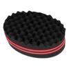 2pcs Afro Twist Hair Pick Comb and Hair Sponge Curl Double Sides Sponge Steel Brush Set for Men