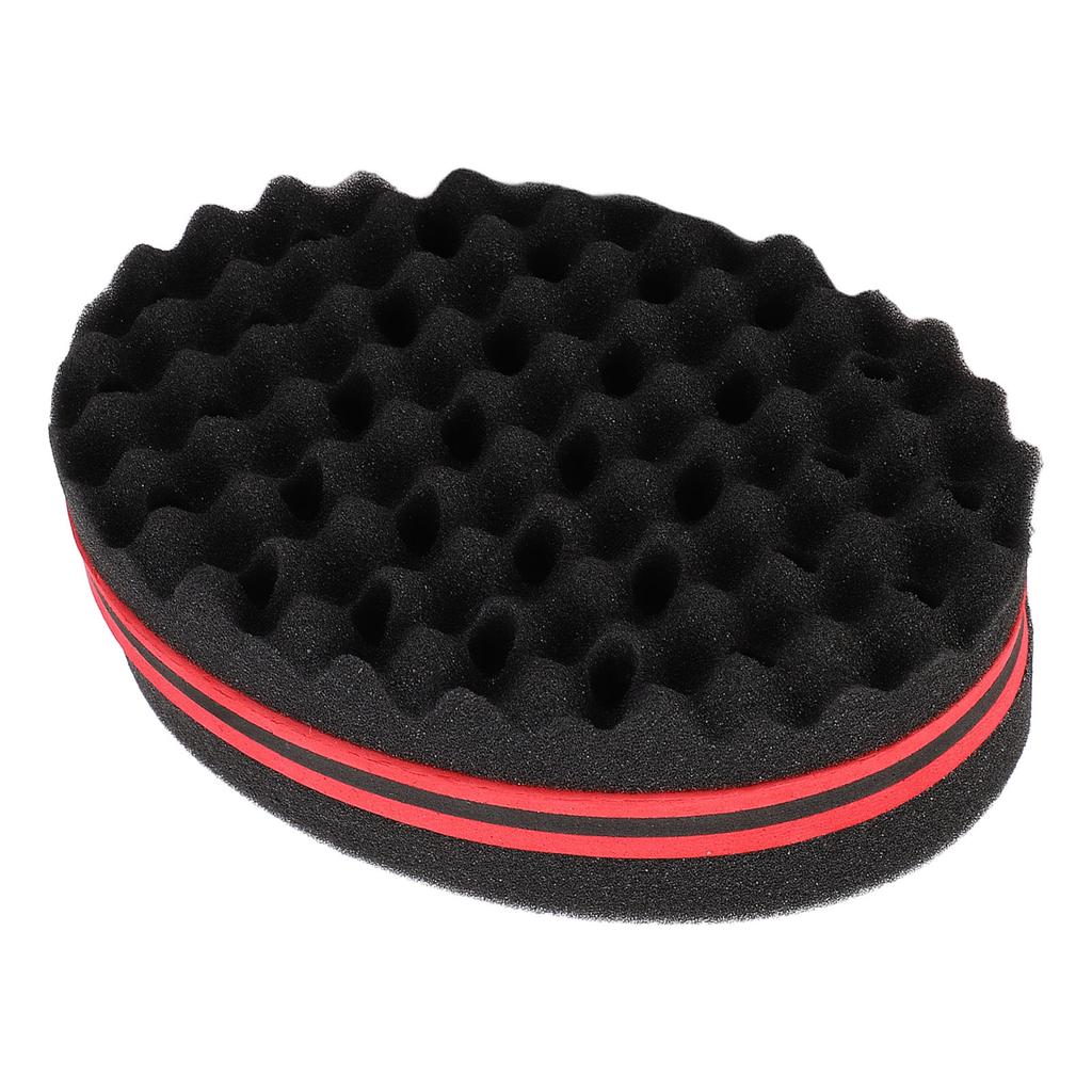 2pcs Afro Twist Hair Pick Comb and Hair Sponge Curl Double Sides Sponge Steel Brush Set for Men