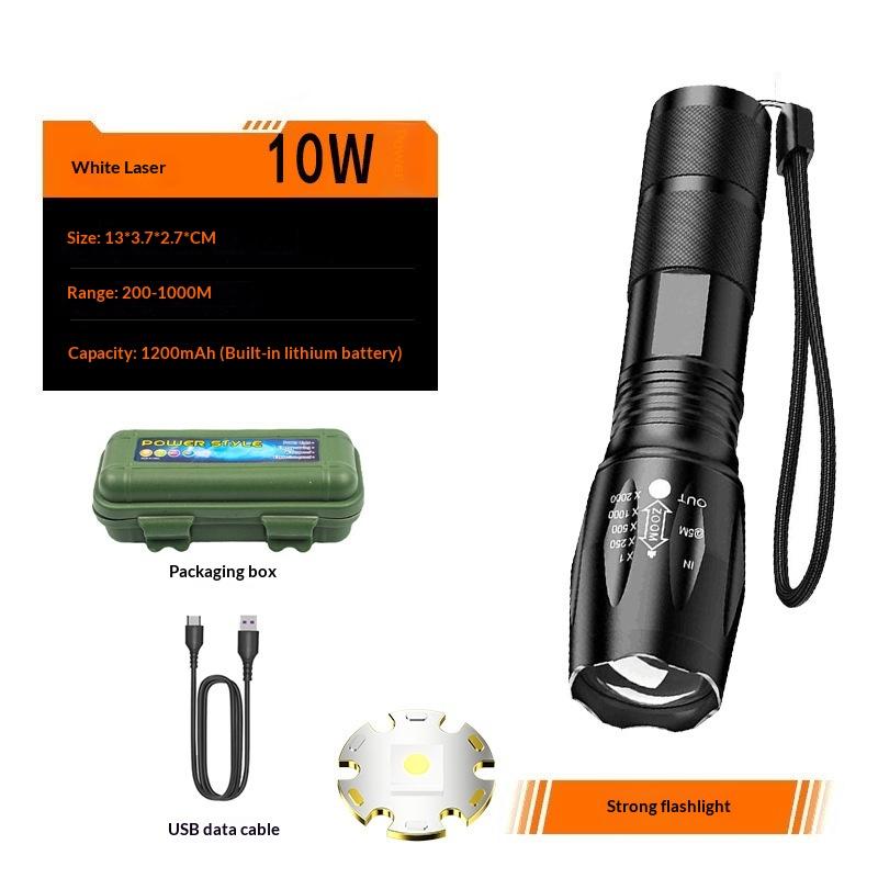 High Power Led Flashlight Zoomable Aluminum Camping Torch Waterproof Uses Batteries Outdoor Activities