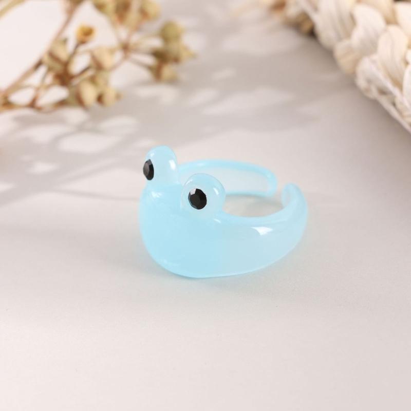 2023 Cartoon Simple Frog Rings Women Fashion Sweet Five Color Fashion Open Rings Wedding Finger Accessories Jewelry