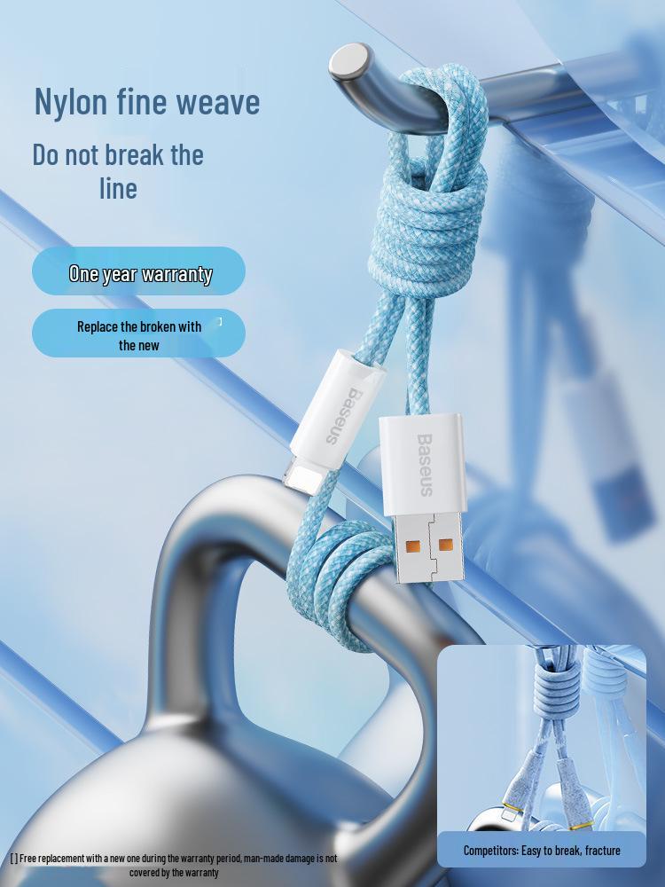 Baseus Fast Charging Cable for iPhone 12/13/14/16/17Pro & Car USB Adapter