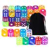 10~30pcs Dice 14mm with Bag Rounded Edges Dice Table Board Games Party Entertainment Props Transparent Colorful Acrylic TMZ