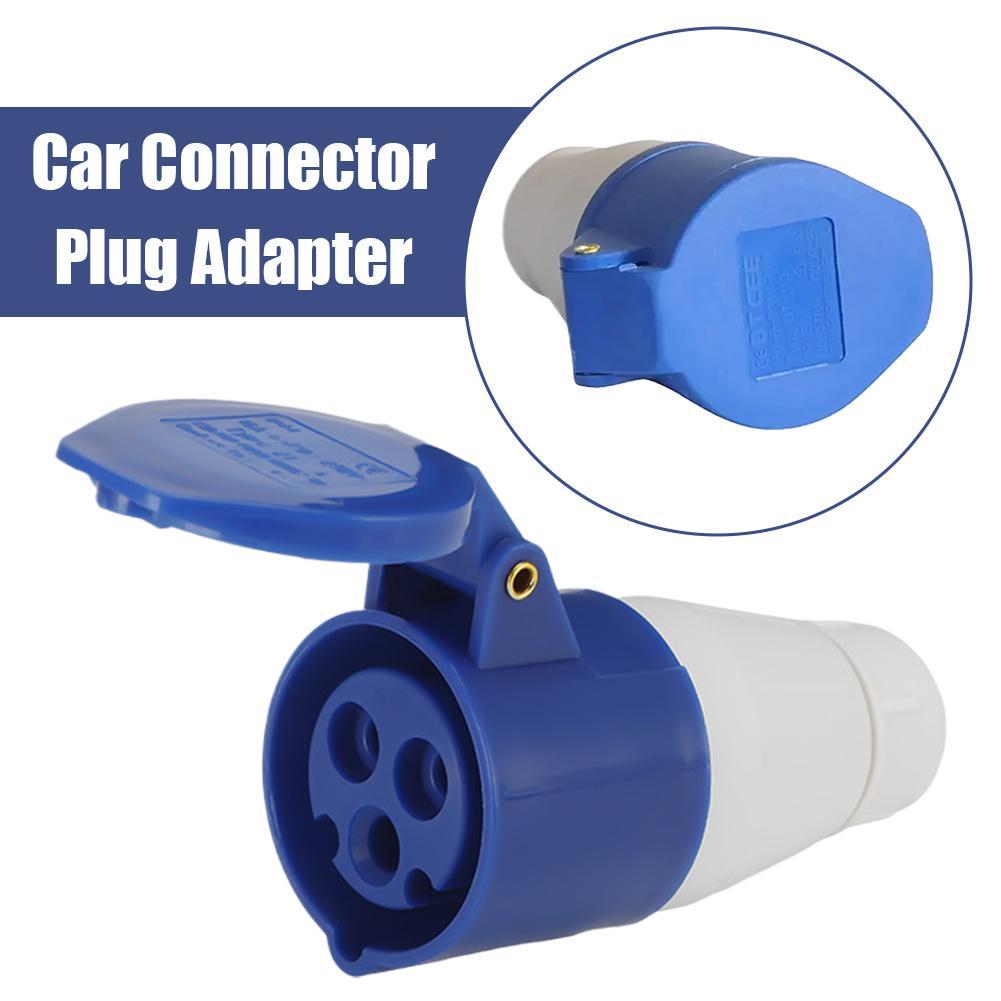 Car Connection Socket Adapter Main Plug Hook Up Site Adapter 3PIN Mains Hook Up Site Socket Adapter 240v 16A Motorhome