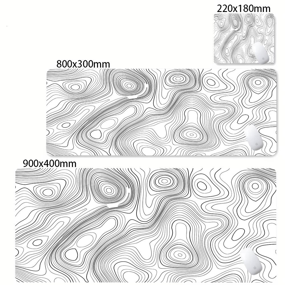 Minimalist Contour Line Extended Mouse Pad Waterproof Antislip Nonslip Desk Mat