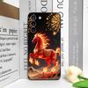 Moderne rote Pferde-Print-Handyhülle im chinesischen Stil für Samsung Galaxy A56 A42 A14 A55 A16 A54 A36 A53 A52 A51 A50 A15 Weiche Hüllen