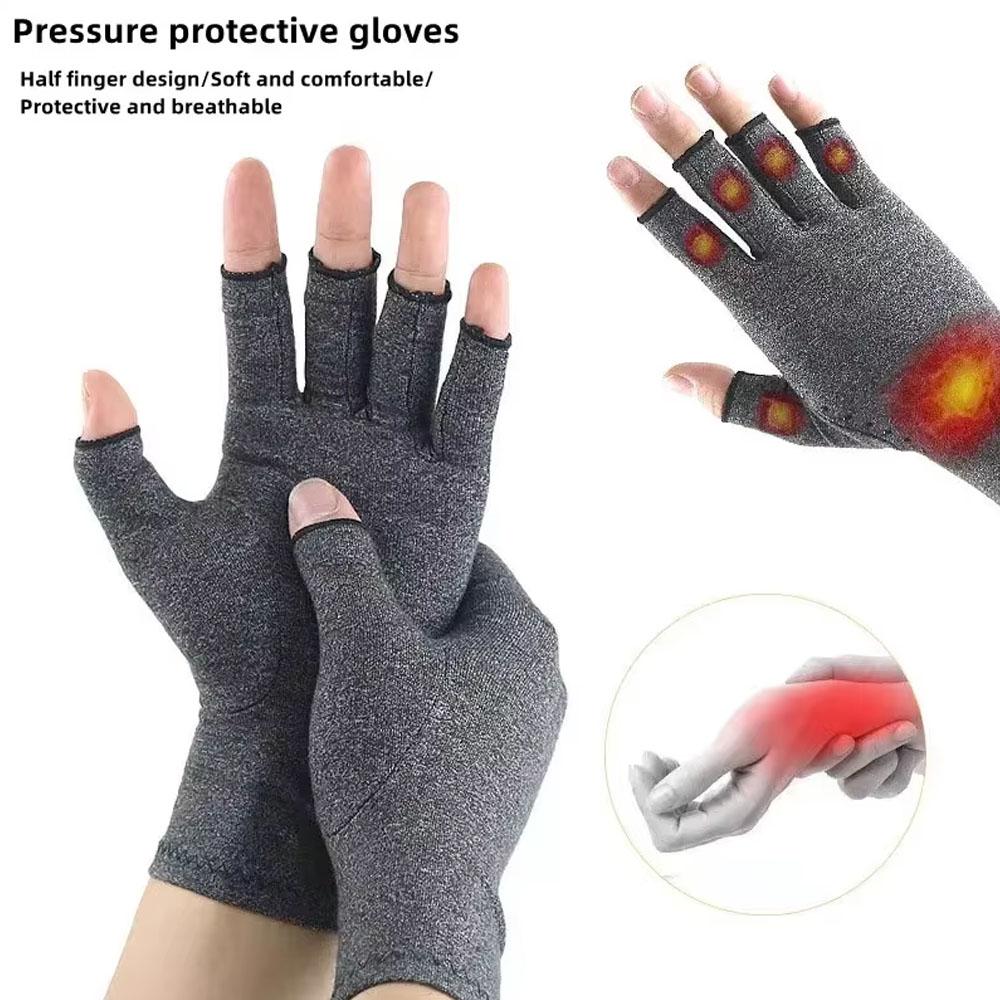 1 Paar Arthritis Handschuhe Damen Herren, Karpaltunnelsyndrom, Rheumatoide Arthritis, Sehnenentzündung, Fingerlose Hand Daumen Kompressionshandschuhe