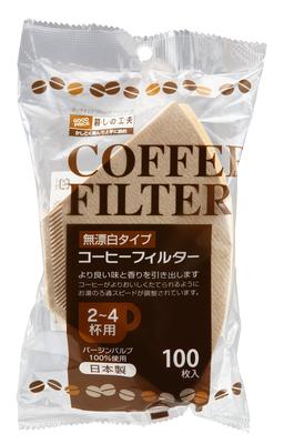 Yamato Bussan Coffee Filters, Natural, 14 X 23 Cm, Extra Capacity, Lifestyle Ideas, 2-4 Cups, Pack of 100