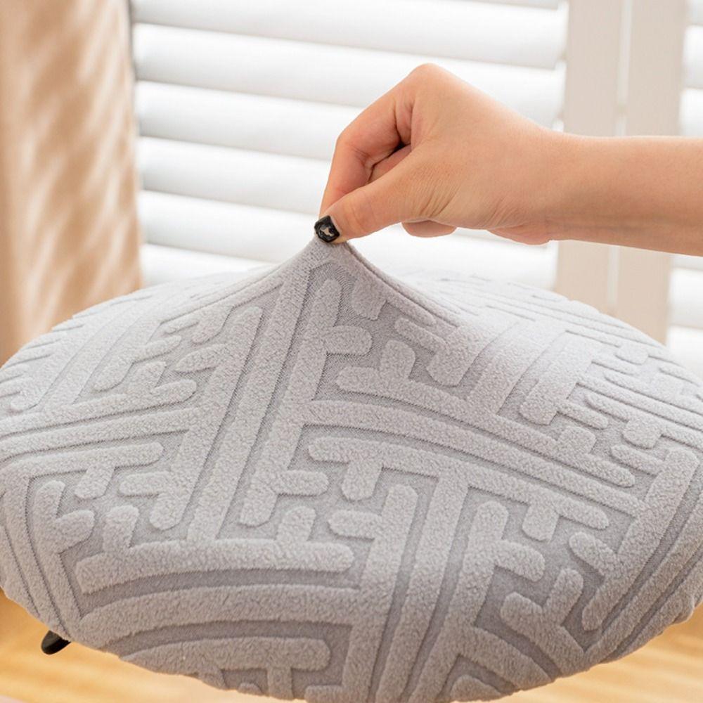 Slipcover Round Chair Cover Washable Stool Seat Cushion Cover  for Bar Swivel Chair