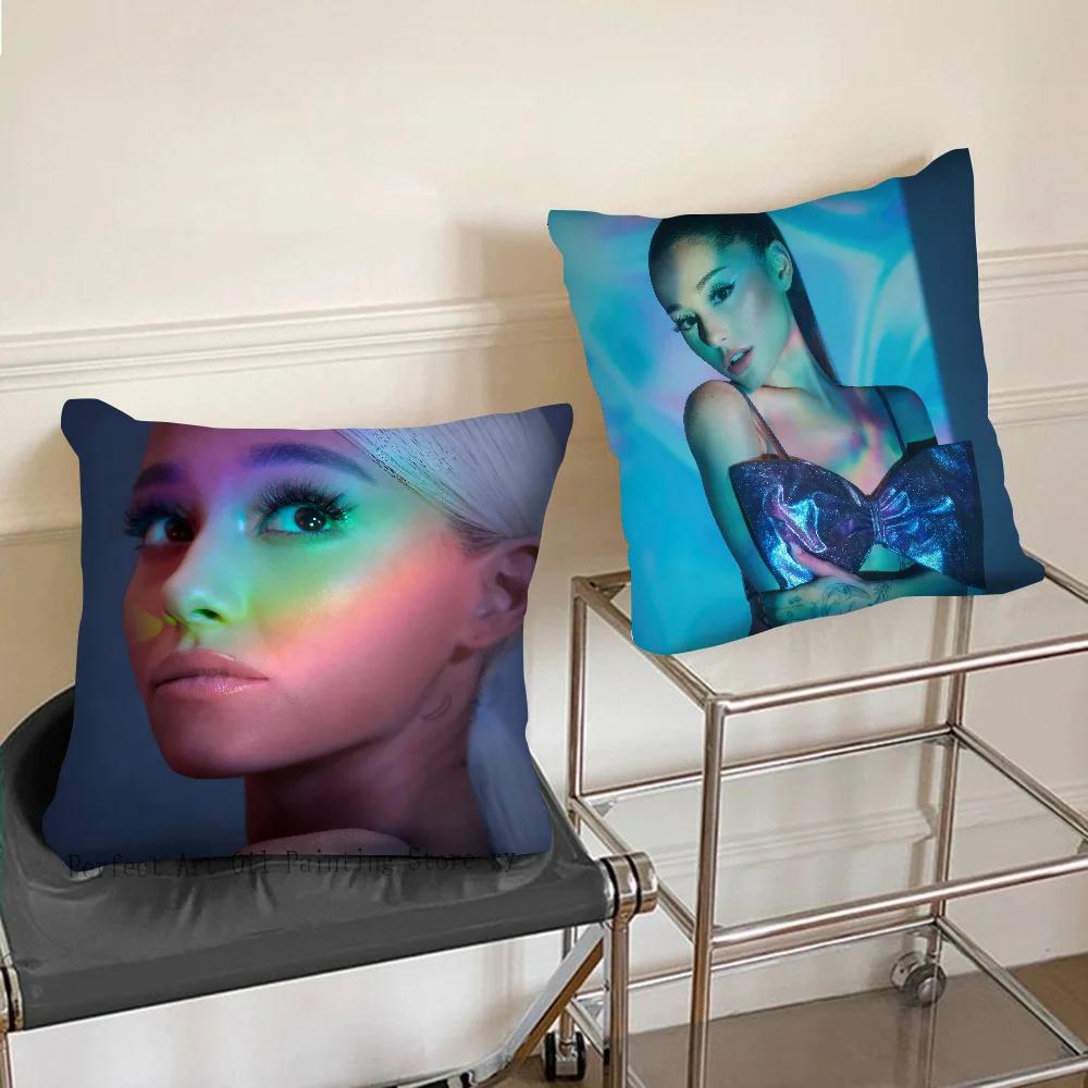 Singer A-Ariana G-Grande Pillow Case Fashion Square Pillowcase Bedroom Sofa Room Ins Decoration Leisure Cushion Cover 40x40