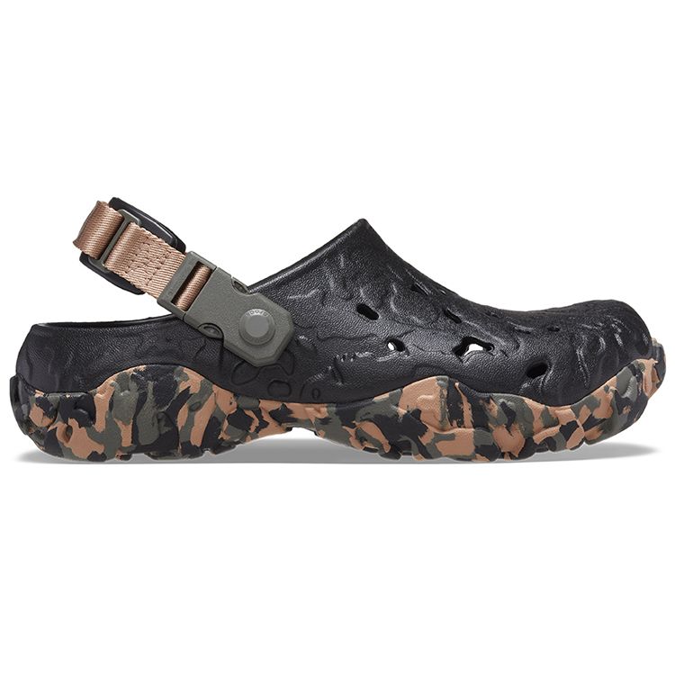 Crocs Eva Breathable Comfortable Versatile Clogs Unisex Clogs Black Brown 208391-0WP