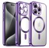 Magnetic Plating Case For iPhone 16 15 14 Plus 13 12 11 Pro Max Camera Lens Protector Glass For Magsafe Wireless Charger Cover