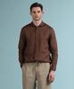 PANICALE Brown Washed Linen Shirt (Type B)