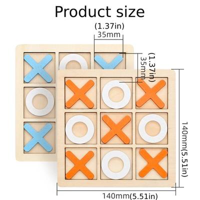 1pc Xo Tic Tac Toe Enfants Jeu de Société Parent-enfant Interactif Logique Réflexion Amusant Jeu Enfants Puzzle Jouets Jeu Cadeau