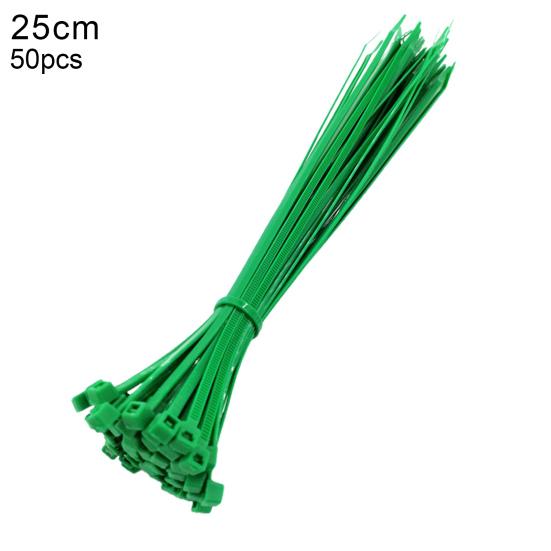 

50 шт. регулируемые самоблокирующиеся пластиковые садовые цветочные стяжки, набор проводов для растений 25cm