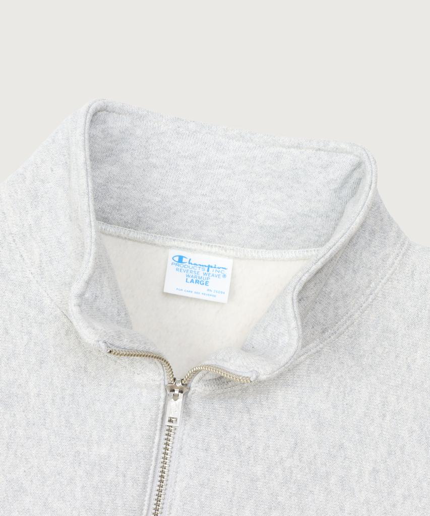 Champion Reverse Weave Blu-Tack Loose Fit College Half Zip Silver Grey